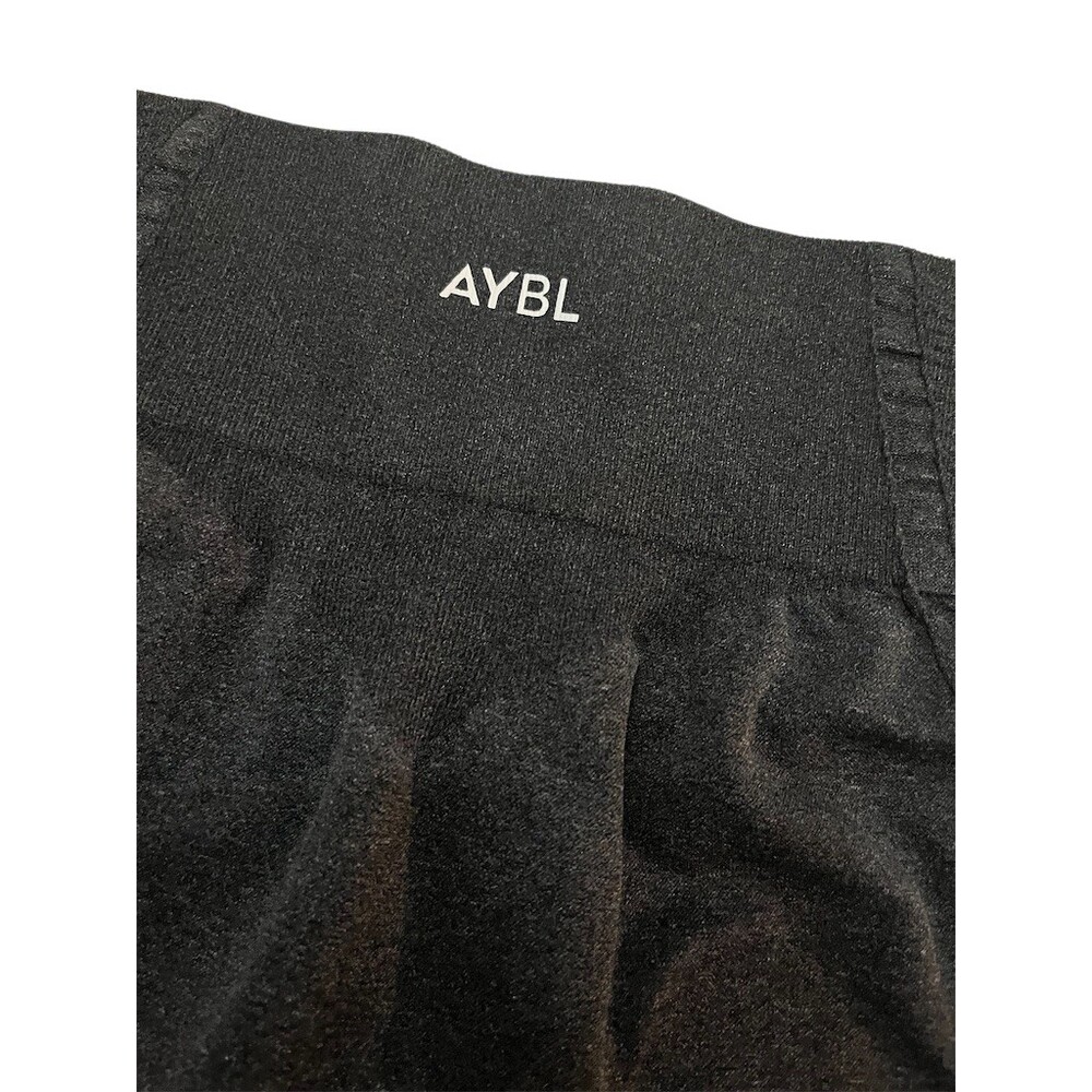 AYBL Biker Shorts Womens‎ S Black Seamless High Waisted Workout Activewear - Picture 3 of 7